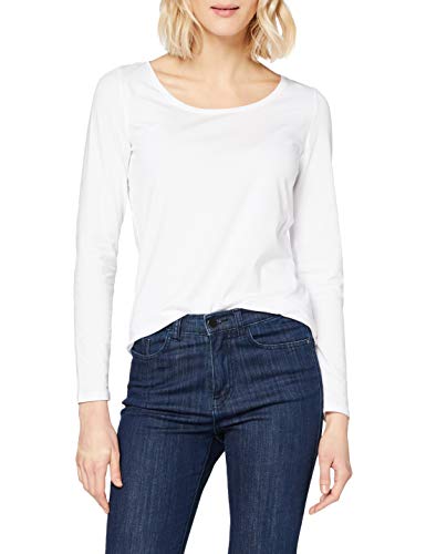 Esprit 998ee1k812 Camisa Manga Larga, Blanco (White 100), Medium para Mujer