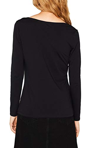 Esprit 999ee1k816 Camisa Manga Larga, Negro (Black 001), Medium para Mujer