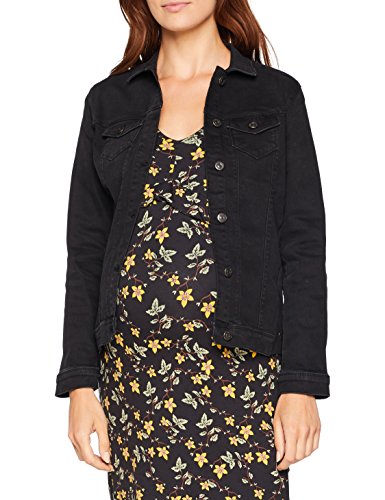 Esprit Maternity Jacket Denim LS Chaleco premamá, Negro (Black Dark Wash 940), 36 para Mujer