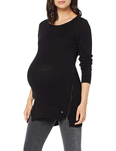 Esprit Maternity Sweater LS Jersey Premama, Negro (Black 001), 36 (Talla del Fabricante: X-Small) para Mujer