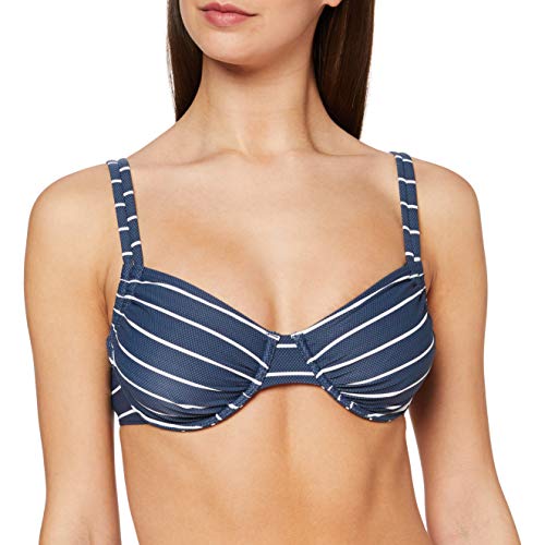 Esprit Nelly Beach UW MF Parte de Arriba de Bikini, Azul (Dark Blue 405), 95E (Talla del Fabricante: 40 E) para Mujer