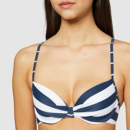 Esprit North Beach Pad.Bra MF Tops de Bikini, 405/azul Oscuro, 75B para Mujer