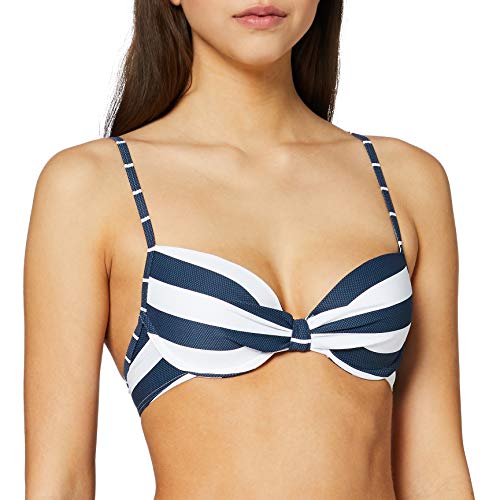 Esprit North Beach Pad.Bra MF Tops de Bikini, 405/azul Oscuro, 75B para Mujer