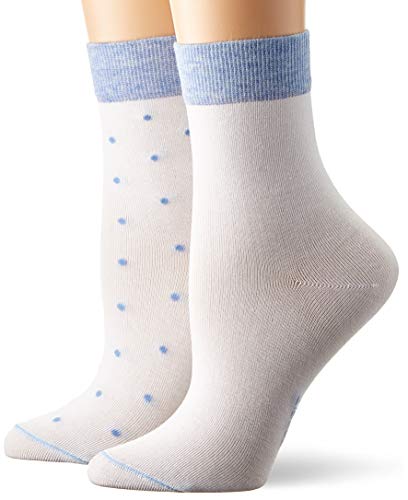 Esprit Small Dots Calcetines, Blanco (White 2000), 39/42 (Talla del fabricante: 39-42) (Pack de 2) para Mujer