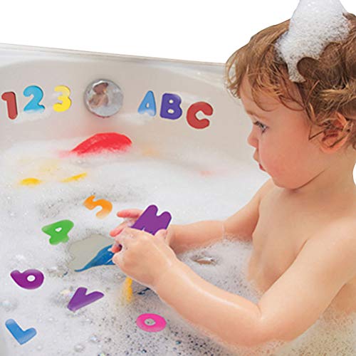 Espuma de baño letras y números, letras y números (A-Z, 0-9), juguete de baño de 36 cuentas