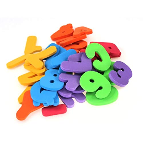 Espuma de baño letras y números, letras y números (A-Z, 0-9), juguete de baño de 36 cuentas