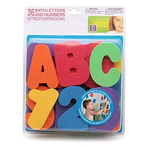 Espuma de baño letras y números, letras y números (A-Z, 0-9), juguete de baño de 36 cuentas