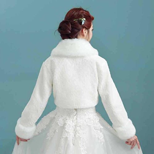 Estolas de Señora Boleros Manga larga Piel sintética Blanco Boda / Fiesta / Informal Cuello doblado 42cm Piel/Pelo Con encaje