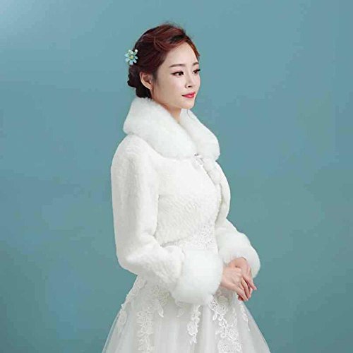 Estolas de Señora Boleros Manga larga Piel sintética Blanco Boda / Fiesta / Informal Cuello doblado 42cm Piel/Pelo Con encaje