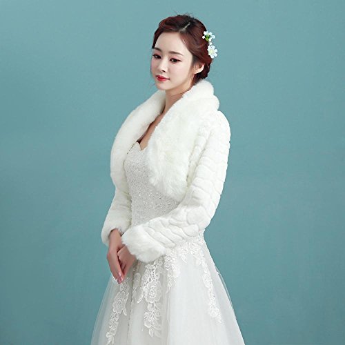 Estolas de Señora Boleros Manga larga Piel sintética Marfil Boda / Fiesta / Informal Cuello doblado 34cm Piel/Pelo Abertura frontal