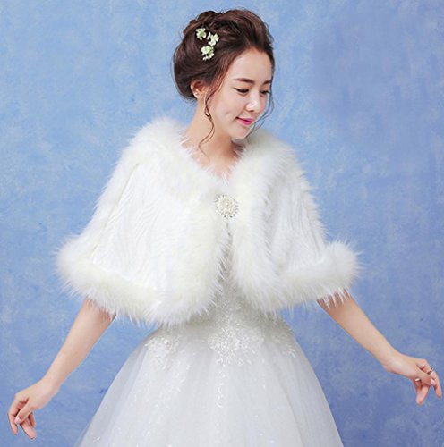 Estolas de Señora Capeletes Sin manga Piel sintética Blanco Boda / Fiesta Concha 42cm Piel/Pelo Cierre oculto