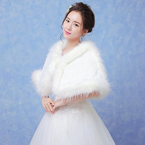 Estolas de Señora Capeletes Sin manga Piel sintética Blanco Boda / Fiesta Concha 42cm Piel/Pelo Cierre oculto