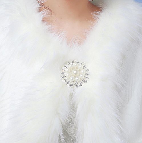 Estolas de Señora Capeletes Sin manga Piel sintética Blanco Boda / Fiesta Concha 42cm Piel/Pelo Cierre oculto