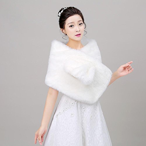 Estolas de Señora Capeletes Sin manga Piel sintética Marfil Boda Hombro caído 40cm Piel/Pelo Abertura frontal