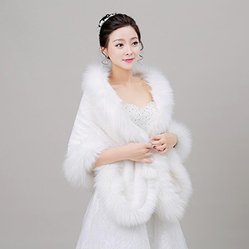 Estolas de Señora Chal Sin manga Piel sintética Marfil Boda / Fiesta Hombro caído 40cm Piel/Pelo Abertura frontal