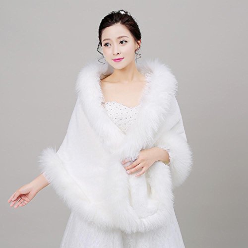 Estolas de Señora Chal Sin manga Piel sintética Marfil Boda / Fiesta Hombro caído 40cm Piel/Pelo Abertura frontal