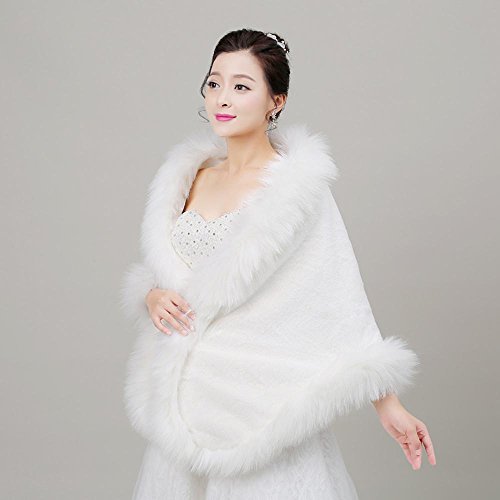 Estolas de Señora Chal Sin manga Piel sintética Marfil Boda / Fiesta Hombro caído 40cm Piel/Pelo Abertura frontal