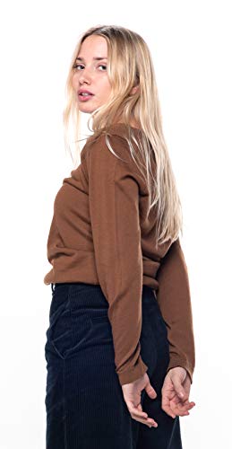 ETERKNITY - Jersey Suave y cómodo de Cuello en Pico confeccionado en 100% Lana de Merino