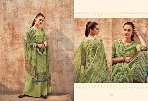 ETHNIC EMPORIUM Mujeres Algodón Satén Daman Impreso a mano Casual Formal Palazzo Salwar Kameez Elegante Traje paquistaní étnico 7698 28 a 44 pulgadas Tamaño de pecho como se muestra