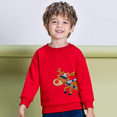Eulla Sudadera de Navidad para bebé de 1 a 7 años #3 Weihnachts Rentier 6 años