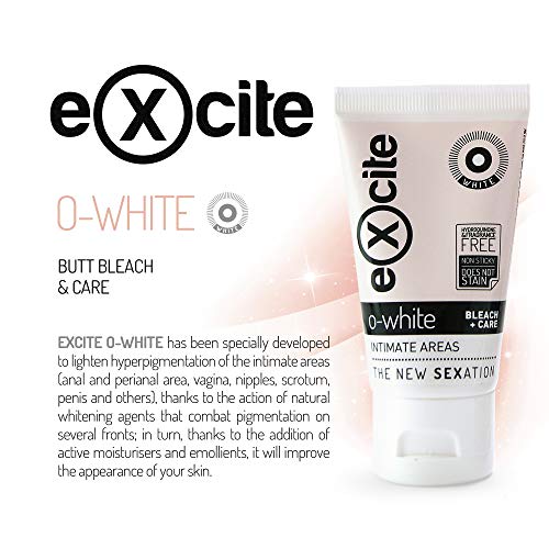 EXCITE O-WHITE Crema blanqueadora corporal piel íntima mujer y hombre. Aclara, blanquea y cuida la piel de axilas, entrepierna y tus partes más íntimas. 50 ml.