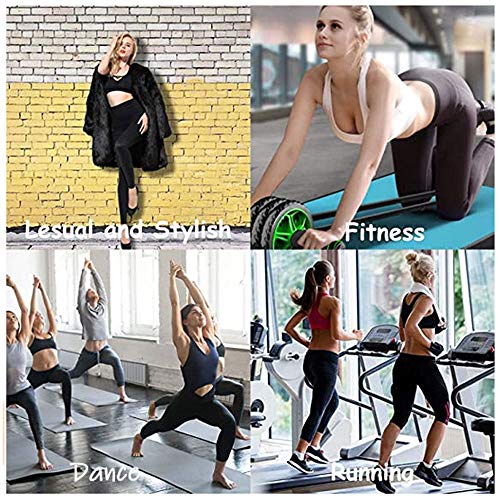 FACAI Pantalones Cortos De Baile Leggings Básicos De Entrenamiento con Control De Bolsillo Lateral De Cintura Alta para Mujer,H-M