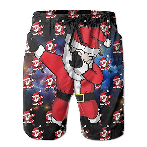 FAFANIQ Funny Dabbing Sauta Clau Men's Summer Beach Quick-Dry Surf Swim Trunks Boardshorts Cargo Pants,XL