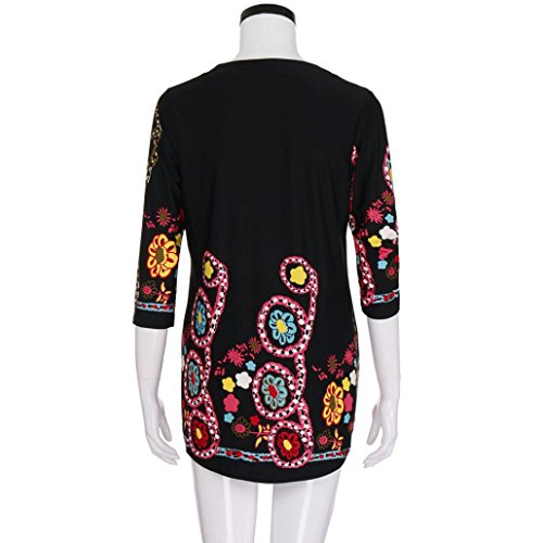 FAMILIZO Camisas Mujer Largas Camisetas Mujer Verano Tops Mujer Primavera Camisetas Mujer Largas Camisetas Mujer Manga Larga Algodon Tallas Grandes Mujer Fiesta Blusas Mujer Fiesta (L, Negro)