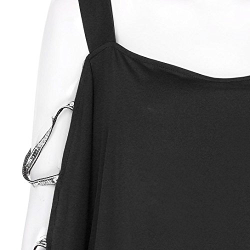 FAMILIZO Camisetas Mujer Verano Blusa Mujer Elegante Camisetas Mujer Manga Corta Algodón Camiseta Mujer Camisetas Mujer Fiesta Camisetas Sin Hombros Mujer Camisetas Mujer Tallas Grandes (2XL, Negro)