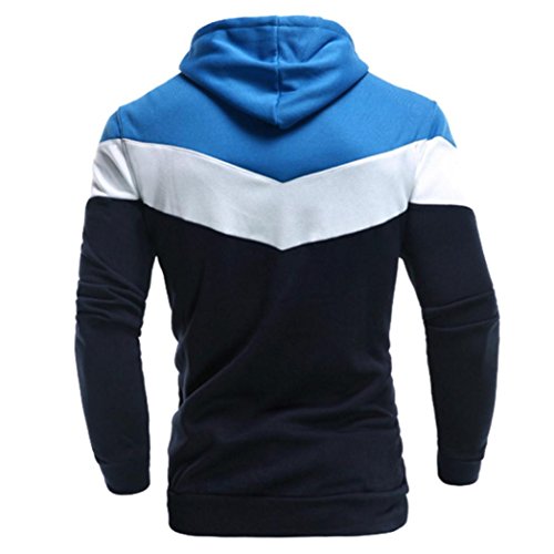 FAMILIZO Sudaderas con Capucha Hombre Chaqueta, Chaqueta de Las Sudaderas con Capucha de la Manga de Hombres Outwear Tops (L, Armada)