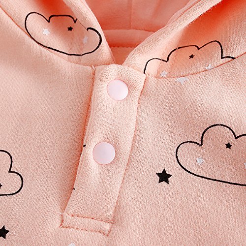 famuka Bebé Niños Niñas Bodies Ropa de bebé forrada Baby Romper Salto de otoño-invierno (Rosa, 6-9 meses)