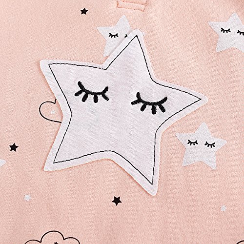 famuka Bebé Niños Niñas Bodies Ropa de bebé forrada Baby Romper Salto de otoño-invierno (Rosa, 6-9 meses)