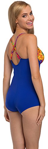 Feba Monokini Moldeador de Silueta Bañadores Trajes de Baño 1 Pieza Ropa Vestidos Playa Verano Mujer F34 2 (Patrón-321, EU Cup 80D / 40 = ES (Cup 95D / 42))