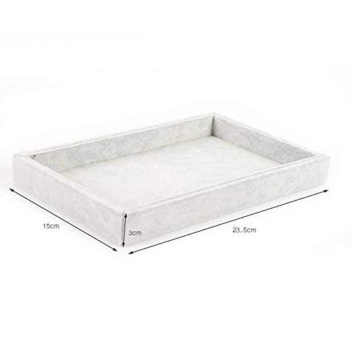 Feixunfan Caja de Joyería 2 Apilable Bandeja De Joyas Pantalla Configurada Collar Pulsera Anillo Showroom Regalo para Niñas Madre Mujeres (Color : Red, Size : 20 * 15 * 3CM)