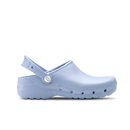 Feliz Caminar - Zuecos Sanitarios Flotantes Celeste, 40