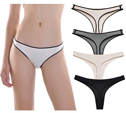 Femaroly - Bragas de algodón para mujer (4 unidades)