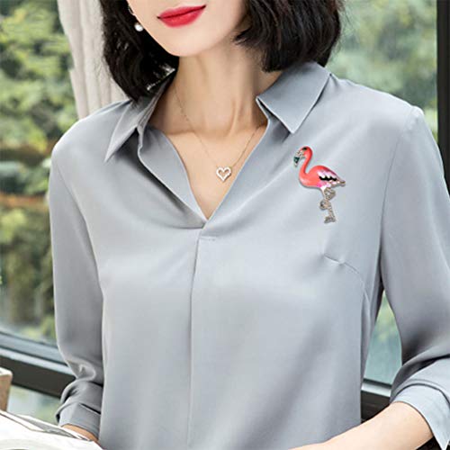 FENICAL animal ramillete broche cristal flamenco insignia broche joyería regalo para mujer