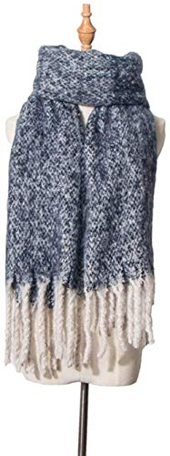 FFLQWQ0 Bufanda borlas para mujer, bufanda azul marino, chal de lana de Cachemira largaMantener calientecálida para invierno, capa larga gruesa, cálidaMantener calienteacogedora creativo