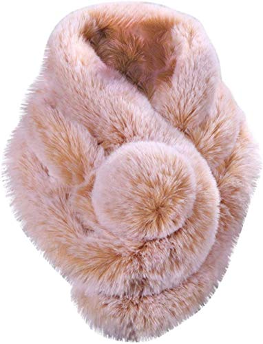 FFLQWQ0 Bufanda bufanda rosa de Cachemira, bufanda larga de invierno para mujer, bufanda de Color sólido, cuello de piel sintética, bufandas cálidas para invierno, regalos creativos