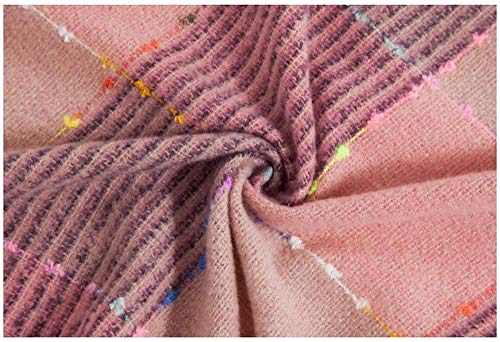 FFLQWQ0 Bufanda punto para mujer, bufanda marrón, invierno, primavera, clásico, a cuadros, cálidas, bufandas de Cachemira, cálidasMantener calienteacogedoras, chales, regalo creativo