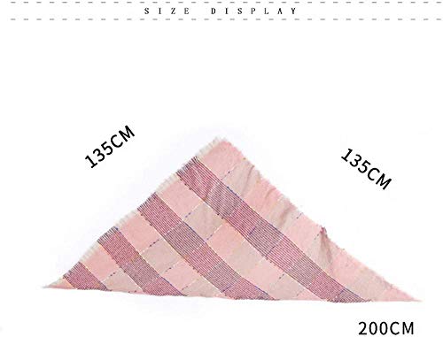 FFLQWQ0 Bufanda punto para mujer, bufanda marrón, invierno, primavera, clásico, a cuadros, cálidas, bufandas de Cachemira, cálidasMantener calienteacogedoras, chales, regalo creativo