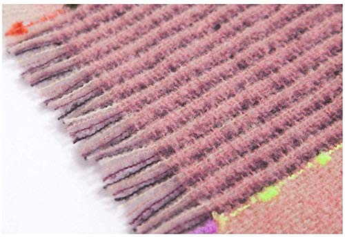 FFLQWQ0 Bufanda punto para mujer, bufanda marrón, invierno, primavera, clásico, a cuadros, cálidas, bufandas de Cachemira, cálidasMantener calienteacogedoras, chales, regalo creativo