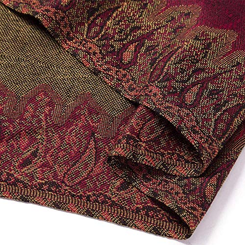 FFLQWQ0 Bufanda sedaMantener calientealgodón mezclado, bufanda azul marino, chal, gorra, estola, cabeza de jacquard, bufandas cálidas, borlas, largas, grandes, finas, clásicas de moda