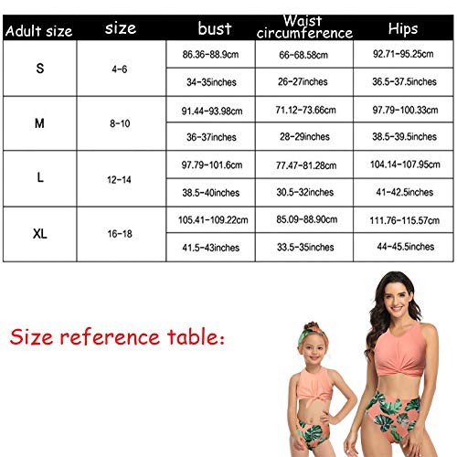 FHW Los Trajes De BañO para Padres E Hijos, Bikinis De Cintura Alta, Las Telas De Secado RáPido Son CóModas Y Transpirables, Adecuadas para Las Vacaciones Y para Tomar El Sol,Adult b,L