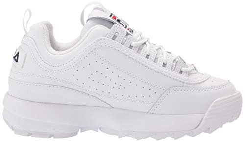 Fila Disruptor II - Zapatillas deportivas para mujer, Blanco (Blanco/azul marino/rojo), 39 EU