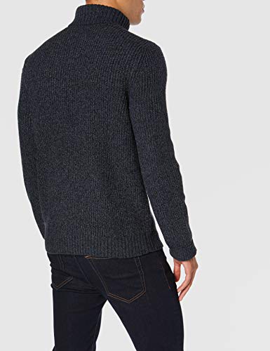 find. Jersey con Cuello Cisne Hombre, Blue (NAVY TWIST), L, Label: L