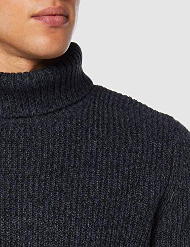 find. Jersey con Cuello Cisne Hombre, Blue (NAVY TWIST), L, Label: L