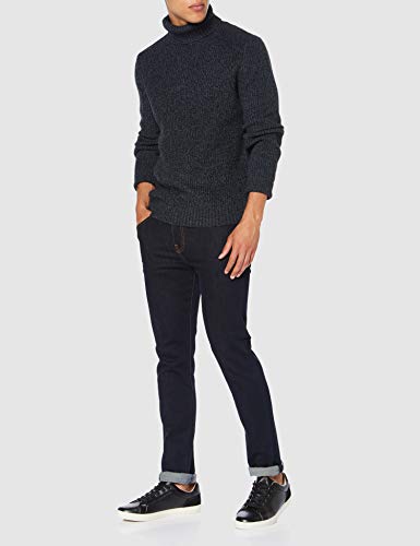 find. Jersey con Cuello Cisne Hombre, Blue (NAVY TWIST), L, Label: L