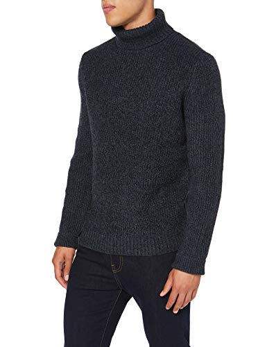 find. Jersey con Cuello Cisne Hombre, Blue (NAVY TWIST), L, Label: L