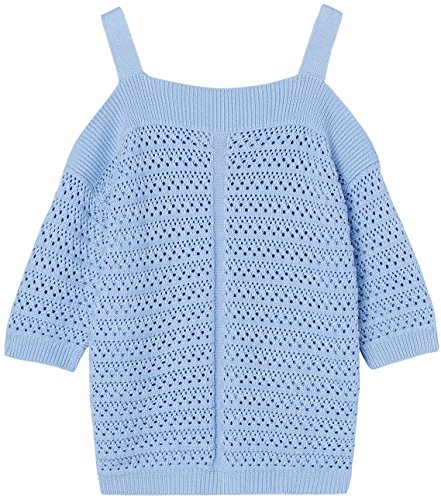 find. Jersey de Crochet con Hombros al Aire para Mujer , Azul (Chambrey), 38 (Talla del Fabricante: Small)